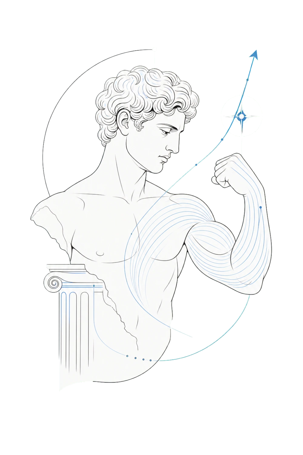 Ilustraci&oacute;n filos&oacute;fica sobre esfuerzo, desarrollo y coaching